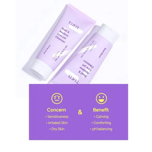 ژل شوینده حلزون و آزولن تیام TIAM Snail Azulene Low pH Cleanser