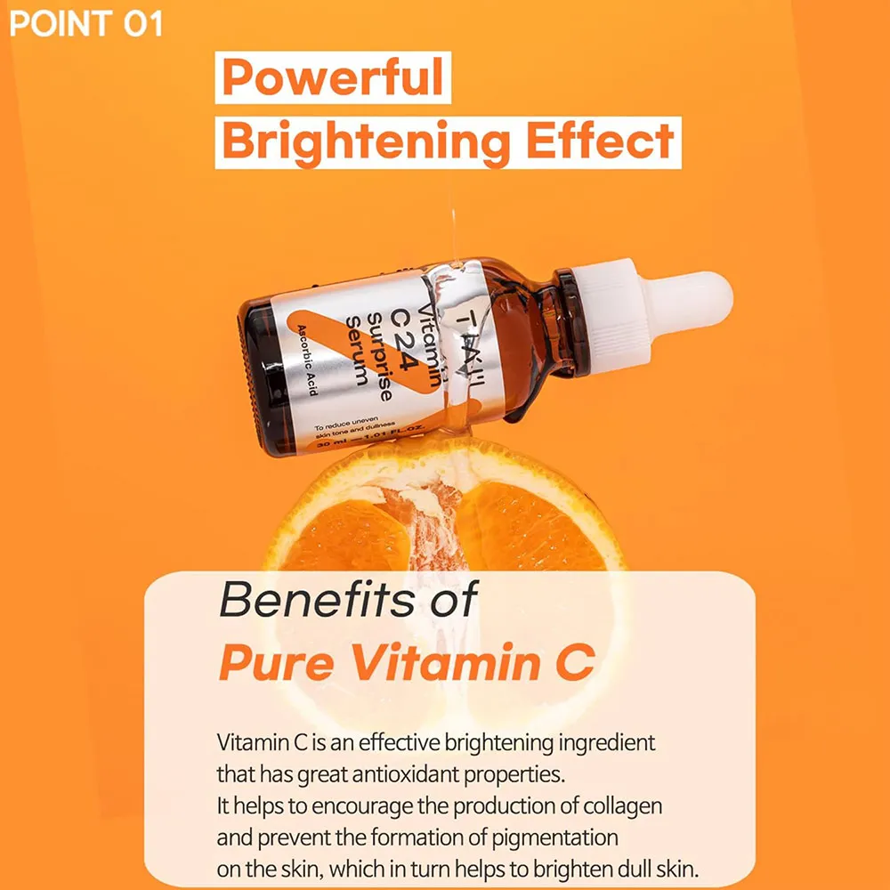 سرم روشن کننده ویتامین سی تیام TIAM Vitamin C24 Surprise Serum | ضد لک و شفاف کننده پوست