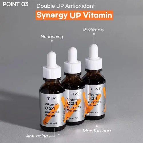 سرم روشن کننده ویتامین سی تیام TIAM Vitamin C24 Surprise Serum | ضد لک و شفاف کننده پوست