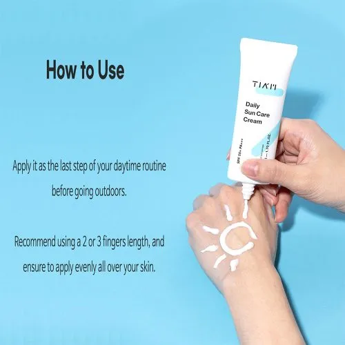 رم ضد آفتاب تیام TIAM Daily Sun Care Cream | آبرسان و تسکین دهنده