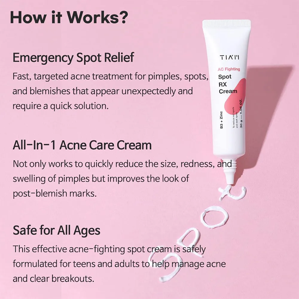 کرم نقطه ای ضد لک و جوش تیام TIAM AC Fighting Spot RX Cream