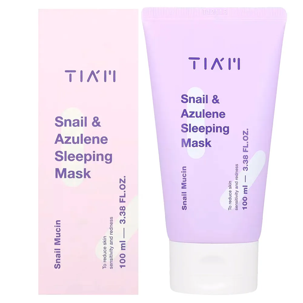 ماسک خواب حلزون و آزولن تیام TIAM Snail & Azulene Sleeping Mask  | ترمیم کننده و آبرسان