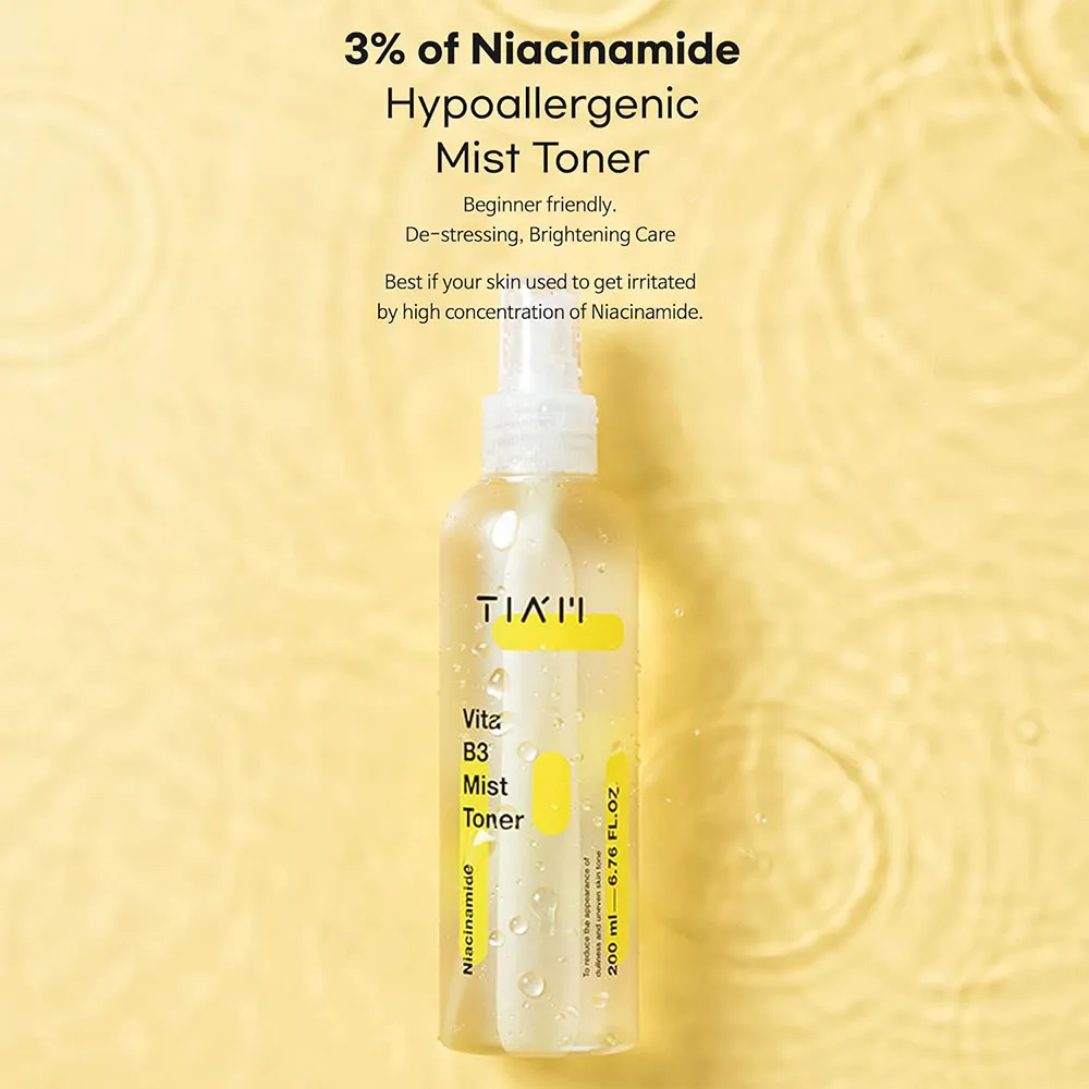 میست تونر نیاسینامید تیام TIAM Vita B3 Mist Toner | روشن کننده و آبرسان
