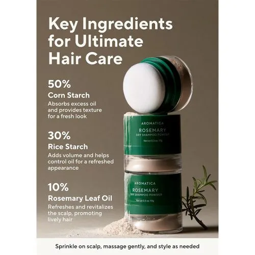 شامپو خشک رزماری آروماتیکا AROMATICA Rosemary Dry Shampoo Powder