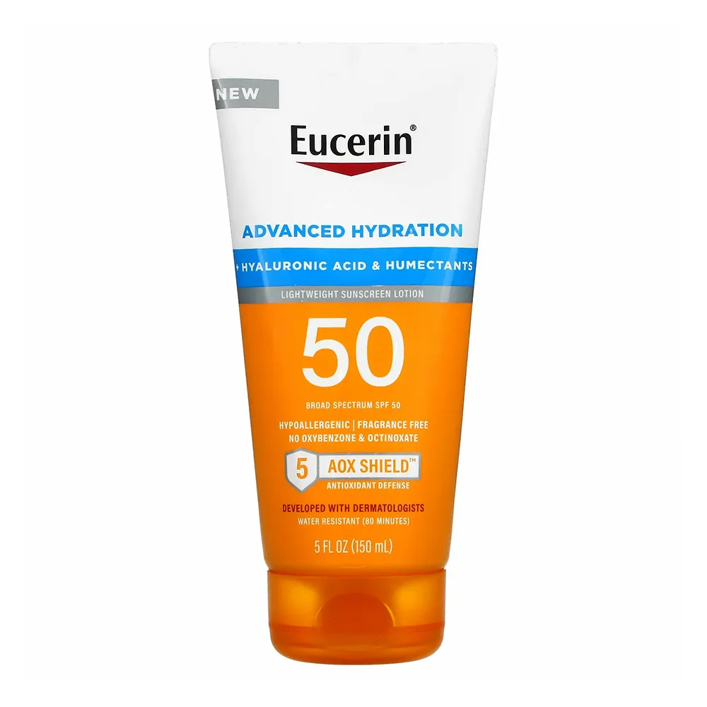 لوسیون ضد آفتاب و آبرسان اوسرین با هیالورونیک اسید Eucerin Sun Advanced Hydration SPF 50