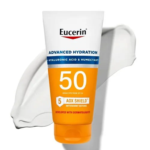 لوسیون ضد آفتاب و آبرسان اوسرین با هیالورونیک اسید Eucerin Sun Advanced Hydration SPF 50