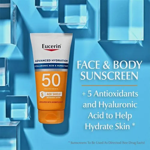 لوسیون ضد آفتاب و آبرسان اوسرین با هیالورونیک اسید Eucerin Sun Advanced Hydration SPF 50