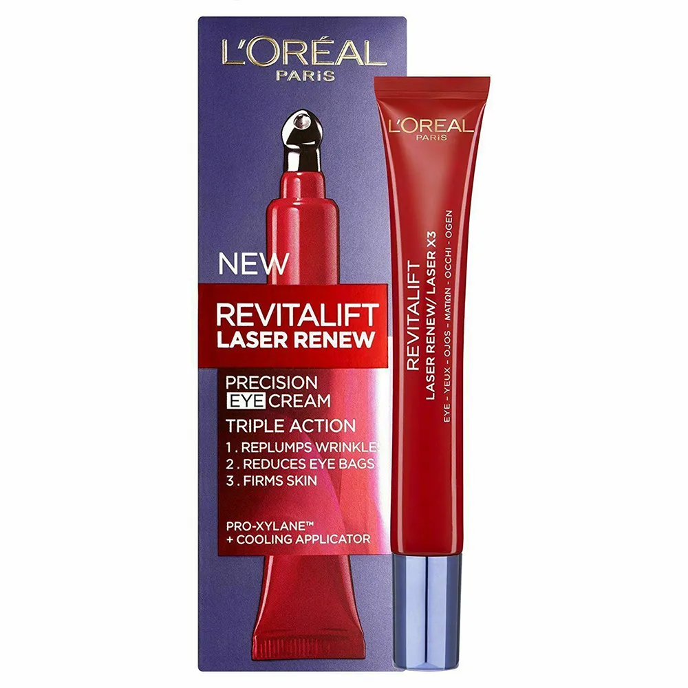 کرم دور چشم ضد چروک و ضد پف لورال رویتالیفت لیزر L’Oréal Revitalift Laser X3 Eye Cream 15ml