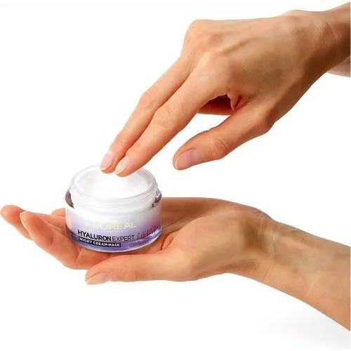 ماسک کرم آبرسان و ضد چروک شب هیالورون لورال  L’Oréal Hyaluron Expert Night Cream Mask 50ml