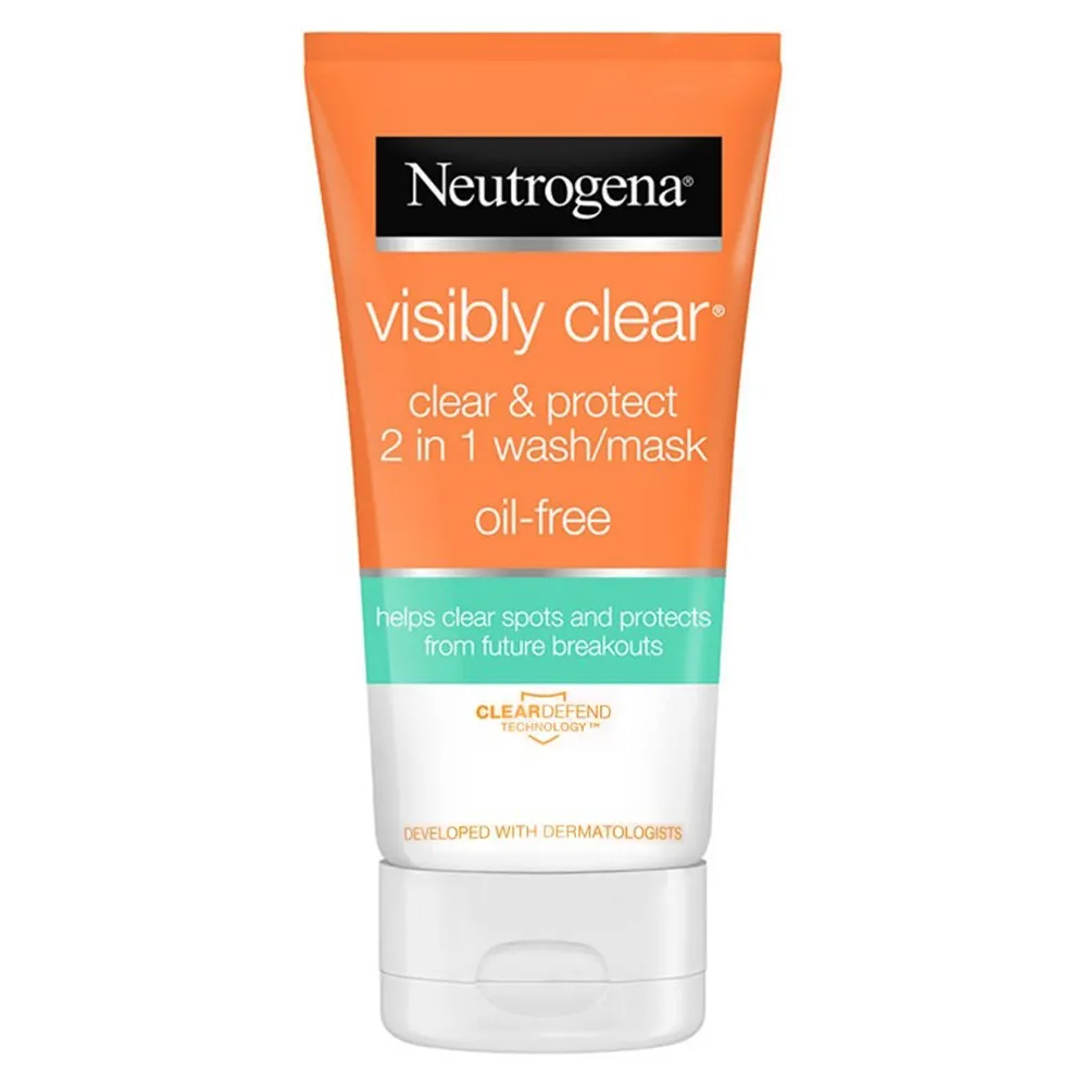 ماسک و شوینده ضد جوش نوتروژینا Neutrogena Spot Proofing 2-in-1 Wash Mask 150ml