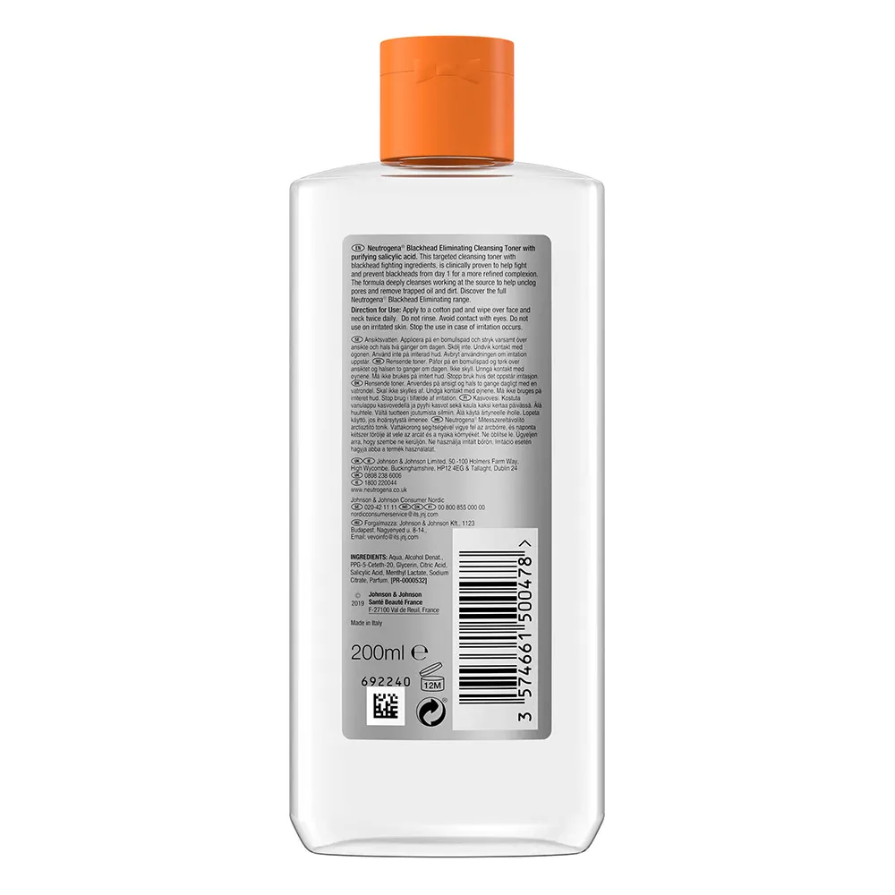 تونر ضد جوش سرسیاه نوتروژینا Neutrogena Blackhead Cleansing Toner